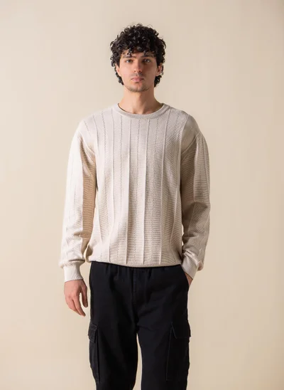 SHAPES TEXTURED KNIT SWEATER