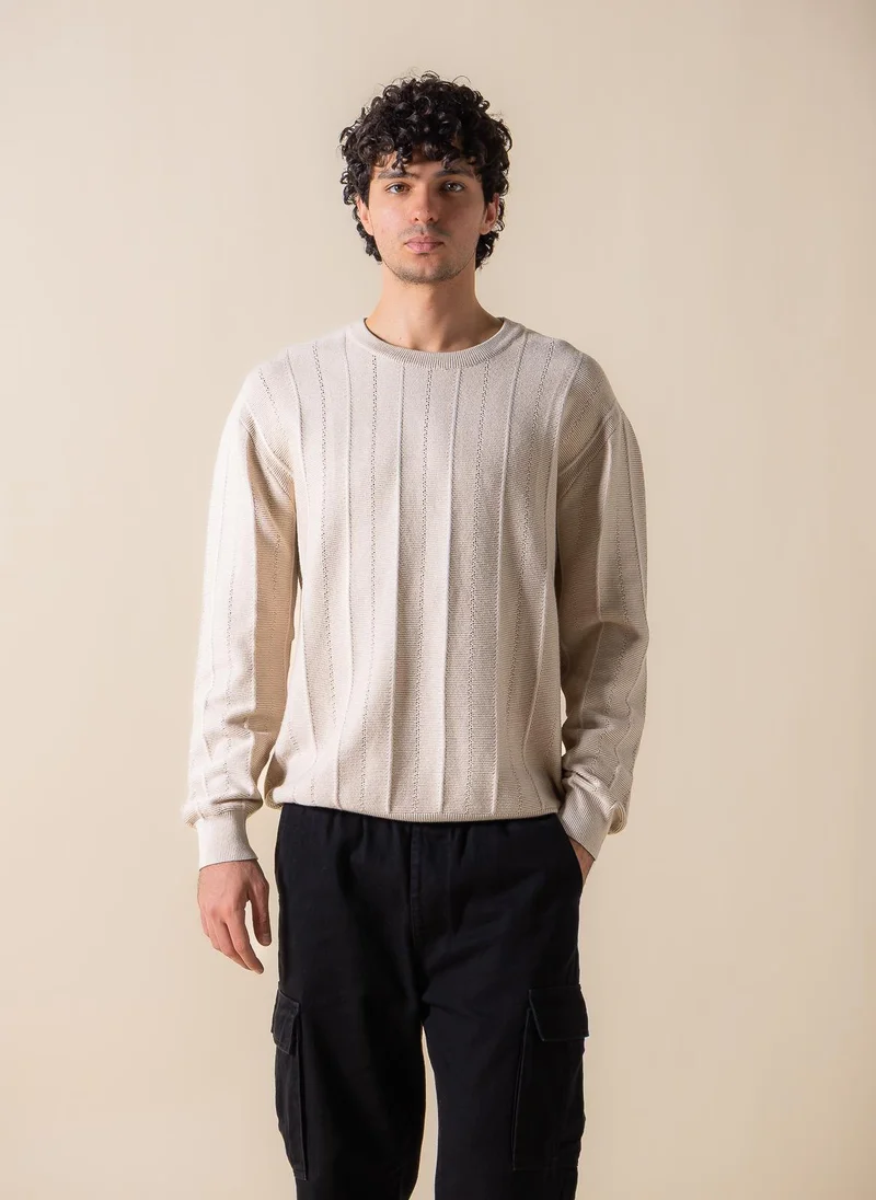 SHAPES TEXTURED KNIT SWEATER