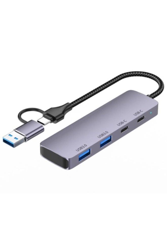Haing 4 IN 1 USB 3.0/TYPE-C HUB 2USB+2 YTYPE C PORT - Image 3