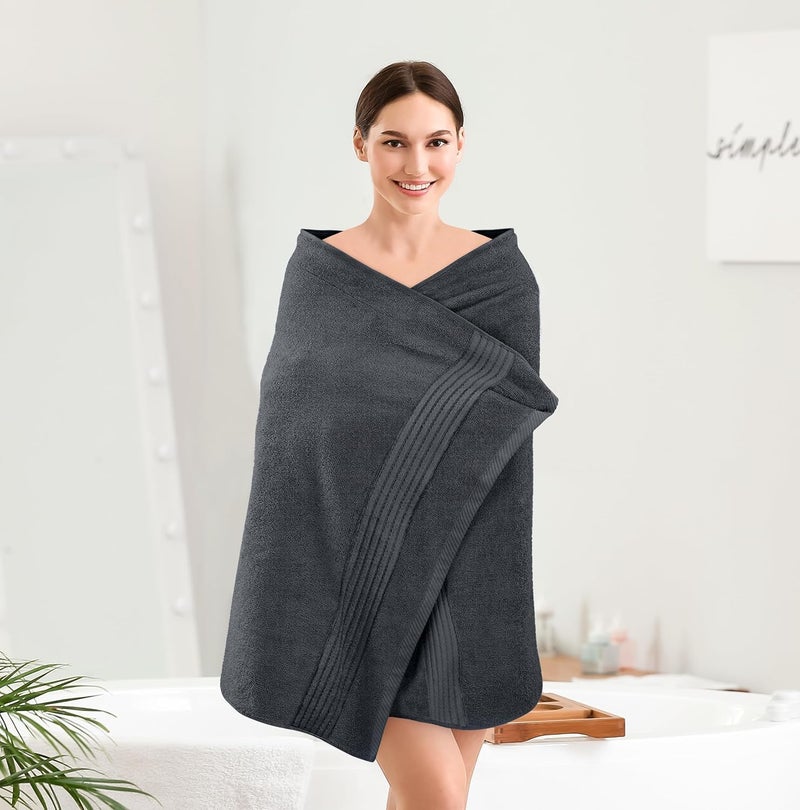 Utopia Towels - Bath Towels Set, Grey - Luxurious 700 GSM 100% Ring Spun Cotton - Quick Dry, Highly Absorbent, Soft Feel Towels, Perfect for Daily Use (4-Pack)… - Image 4