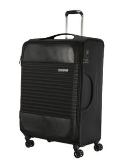 AMERICAN TOURISTER American Tourister Fornax Spinner 77 cm Soft Trolley with TSA Lock Jet Black Durable Expandable Luggage  - Image 2