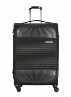 AMERICAN TOURISTER American Tourister Fornax Spinner 77 cm Soft Trolley with TSA Lock Jet Black Durable Expandable Luggage  - Image 1