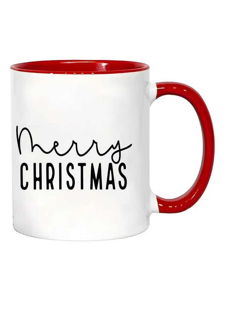 RYN 1pc Merry Christmas Ceramic Coffee Mug, 11oz Durable Novelty Drinkware for All Seasons, Holiday Gift for Christmas and New Year - Image 1