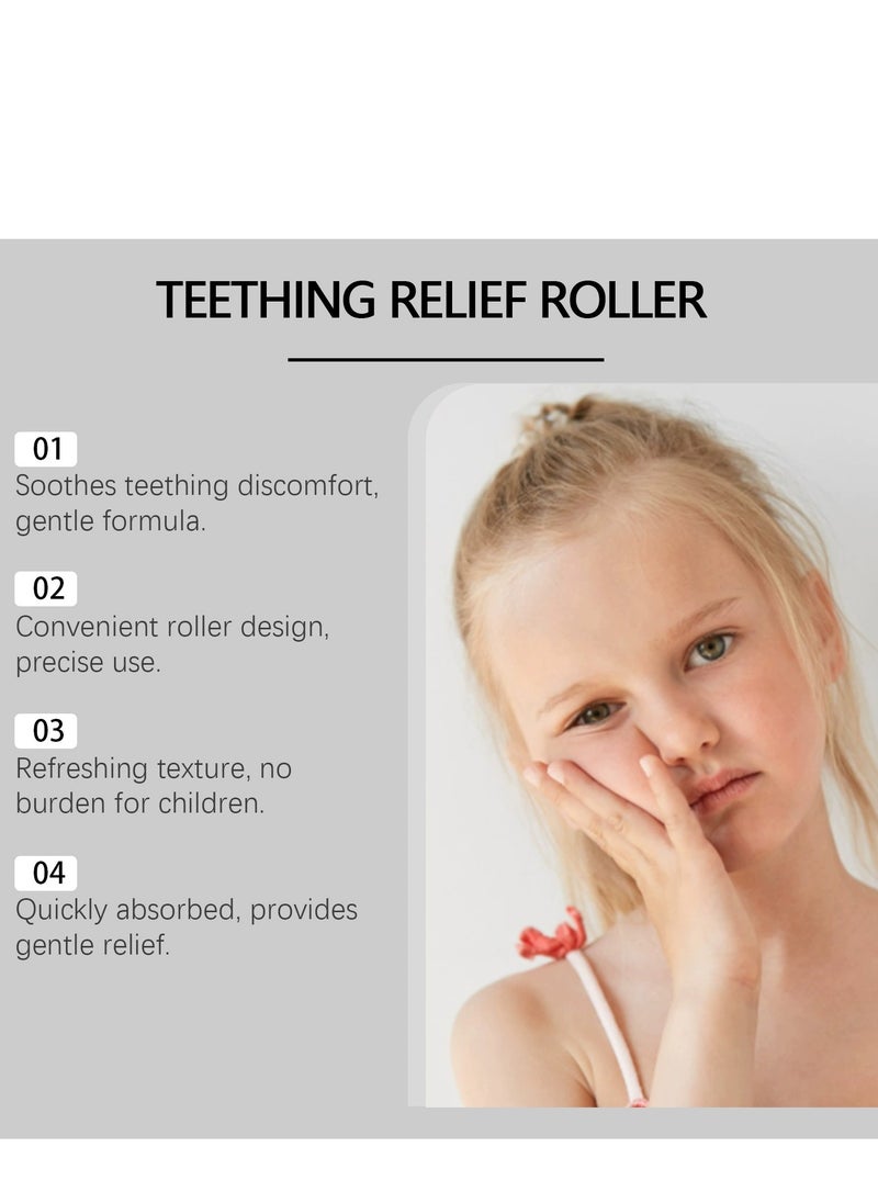 OUHOE - Teething Roller, Teething Roller, Teething Relief Roller, Teething Oil Roller, Natural Teething Relief, Teeth Roller Teething Roller, Reduce Teething Discomfort 10ml - Image 1
