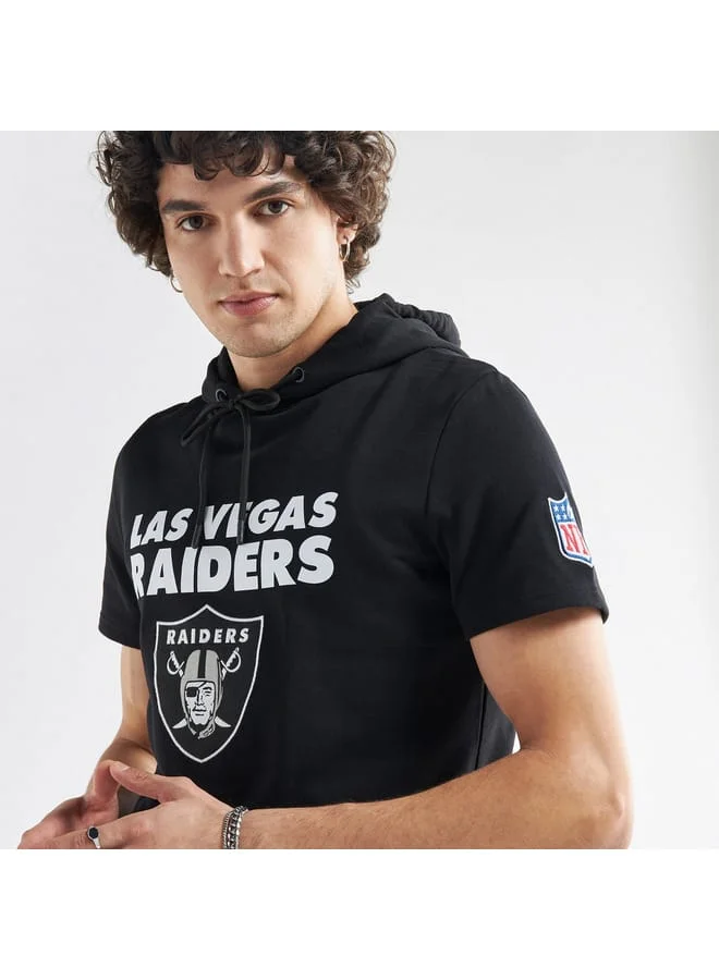 Splash FAV Las Vegas Raiders Print T-shirt with Hood and Short Sleeves