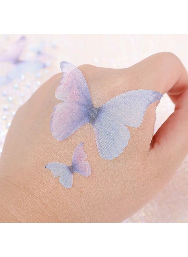 3 Sheets 3D Self-Adhesive Rhinestone Decals for Eyes, Face & Nails – Purple Butterfly Iridescent Gem Stickers (330PCS) - Image 4