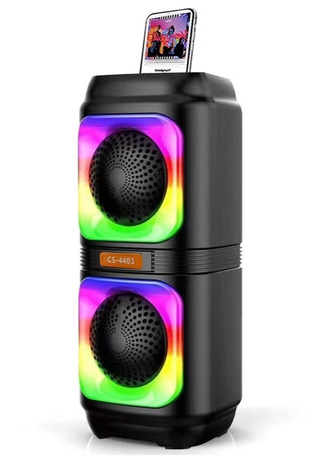 DLC RGB Bluetooth Speaker with FM Radio, USB Port, and TF Card Reader and Microphone Socket DLC-32275 - Image 2