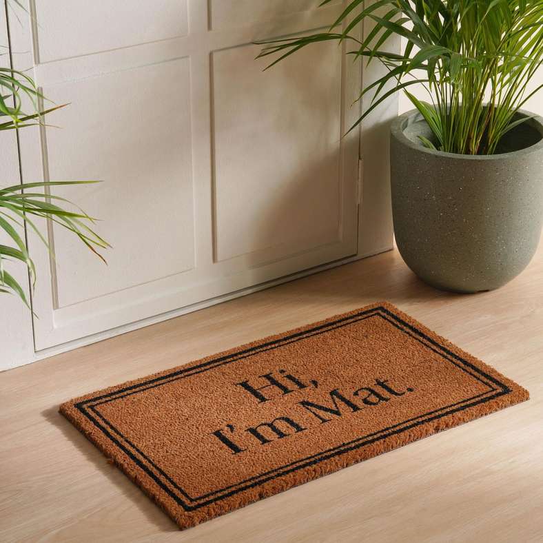 Greeting Coir Door Mat 45x75cm - Natural - 253TAC9900055