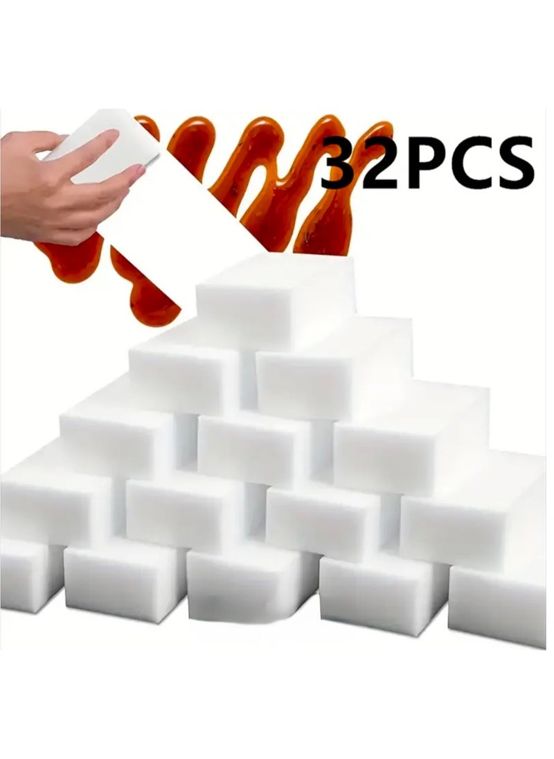 CleanWave - The Pure Effect 32-Pack Magic Sponge Eraser – Multi-Purpose Household Cleaning Sponge for Kitchen, Bathroom, Walls & Floors – Just Add Water!  - Image 1