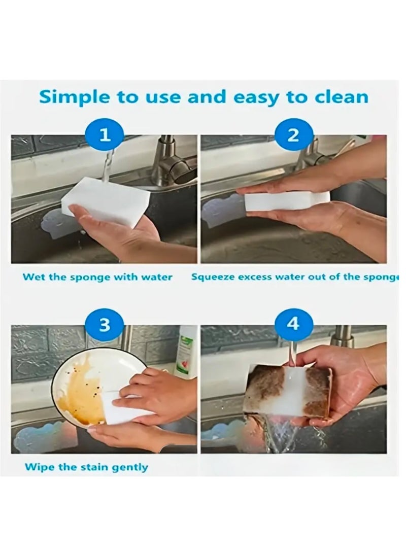 CleanWave - The Pure Effect 32-Pack Magic Sponge Eraser – Multi-Purpose Household Cleaning Sponge for Kitchen, Bathroom, Walls & Floors – Just Add Water!  - Image 3