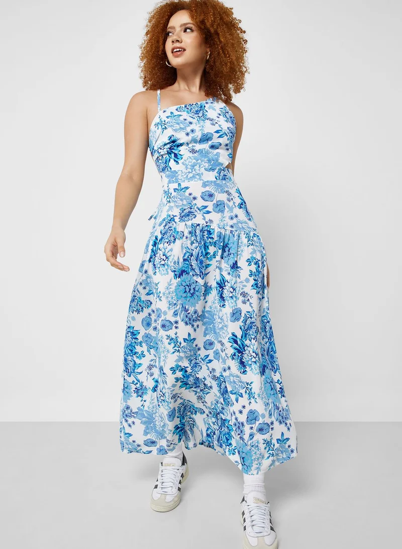 Ginger Strappy Printed Dress