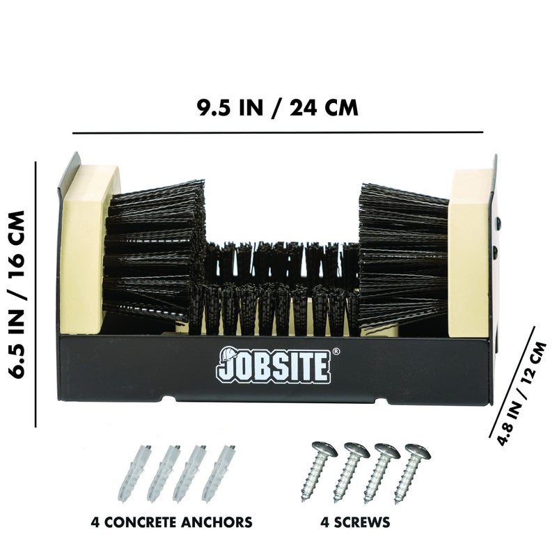 JobSite Midnight Black Boot Scrubber - The Original Shoe Scraper Brush - Mounting Shoe Cleaner - Sasquatch Strong - Image 2