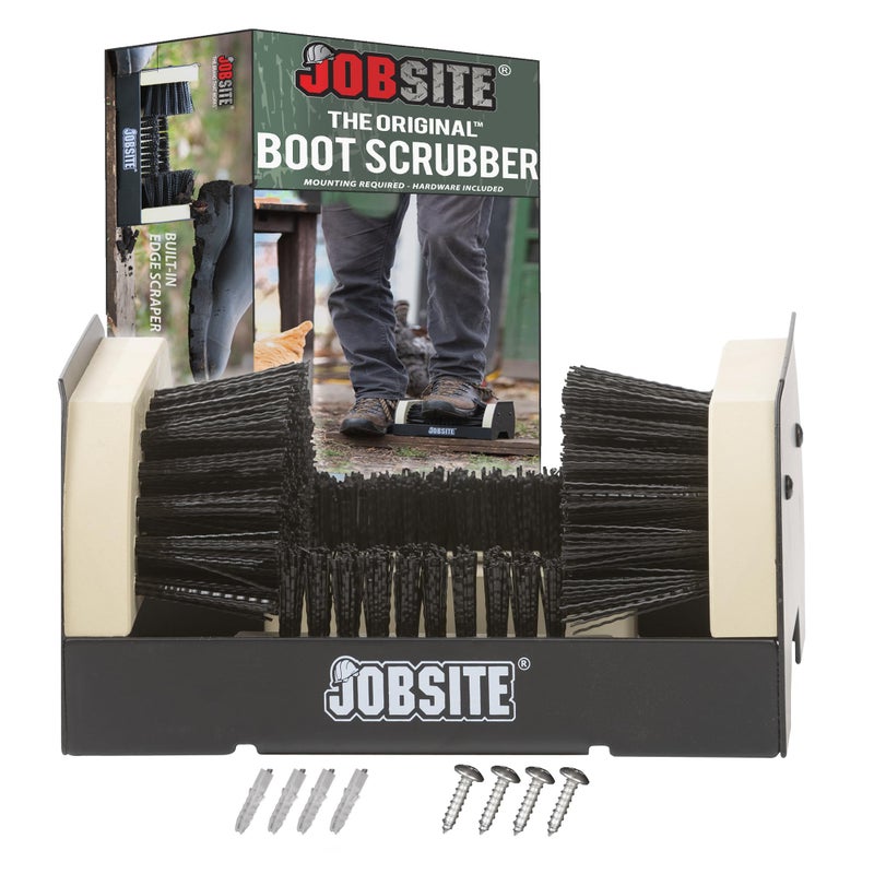 JobSite Midnight Black Boot Scrubber - The Original Shoe Scraper Brush - Mounting Shoe Cleaner - Sasquatch Strong - Image 1