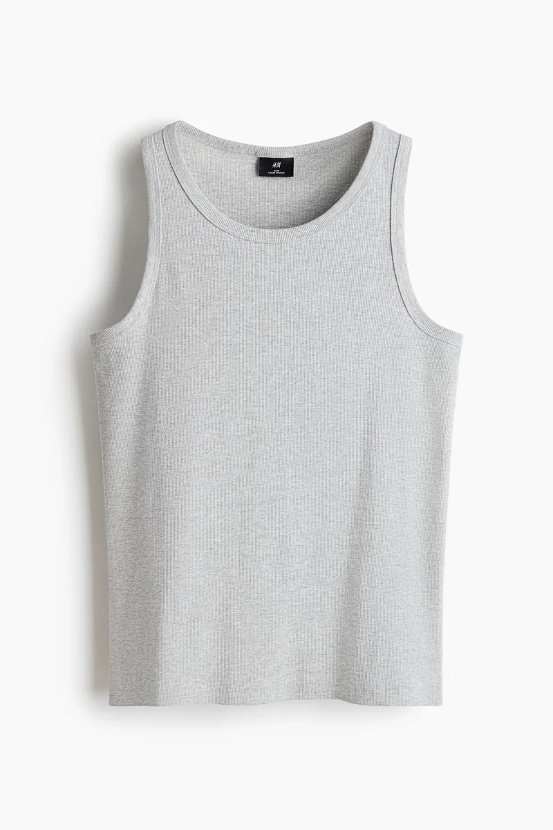 H&M  Slim Fit Ribbed vest top for Men | Best Price UAE