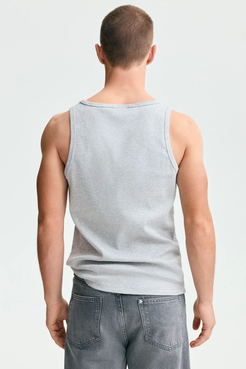 H&M  Slim Fit Ribbed vest top for Men | Best Price UAE