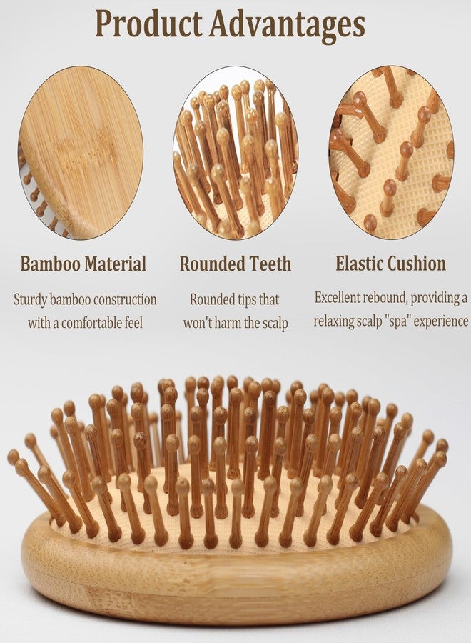 Zoolinn Bamboo Hair Brush for Detangling & Scalp Massaging, Air Cushion Brush for Women, Men – Suitable for All Hair Types, Natural Wooden Design - Image 3