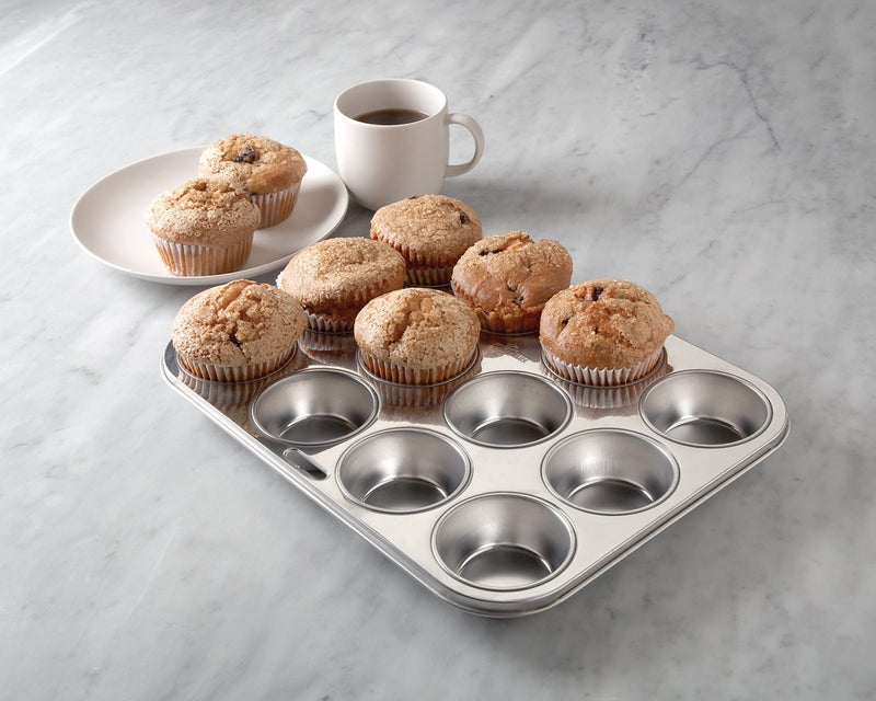 Fox Run Muffin and Cupcake Pan, 12 Standard Cup, Stainless Steel - Image 5