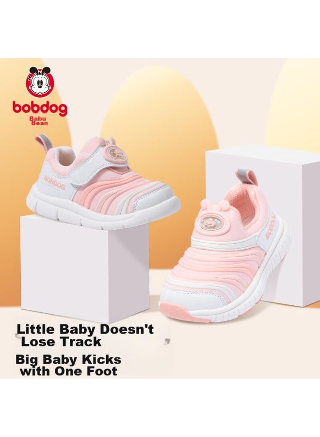 Babu Bean Babbudou Toddler Shoes, Spring And Autumn, For Baby Boys, Caterpillar Style, Non-slip, Breathable, Functional Shoes For Children, For Boys And Girls, Shell Pink, Size 30 - Image 5