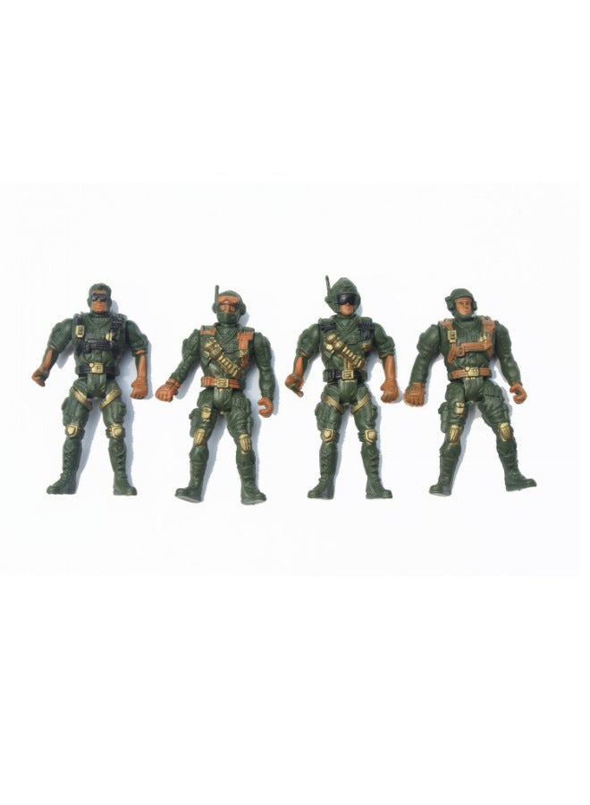 5 Joint Soldier 9cm Special Soldier Boy Sand Table Static Model Toy Soldier Infantry Hand-Color:9cm Army Green - Image 1