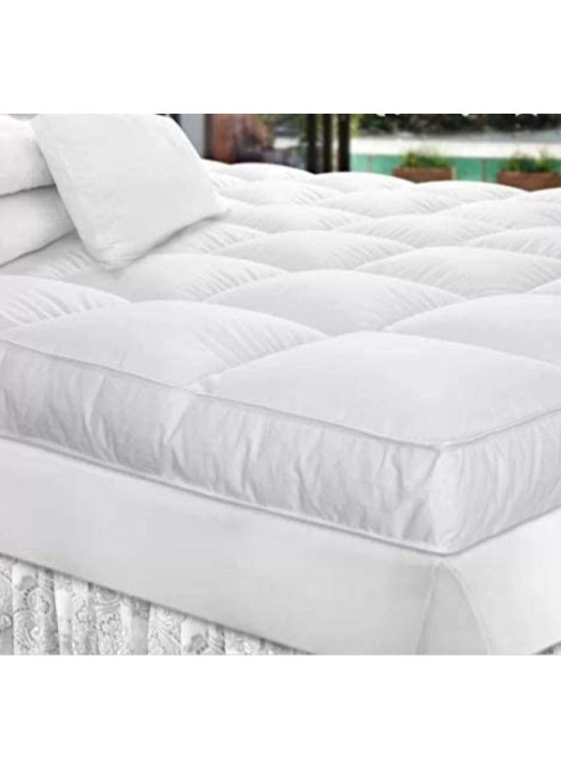 Marina Rubber Double mattress topper Microfiber- 100x200 cm Thickness 14 cm White 