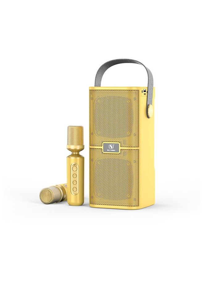 YS YS218 New High Power High  Bluetooth Dual Speaker Microphone All-In-One Family Outdoor Party Karaoke TF Sound Bag 
