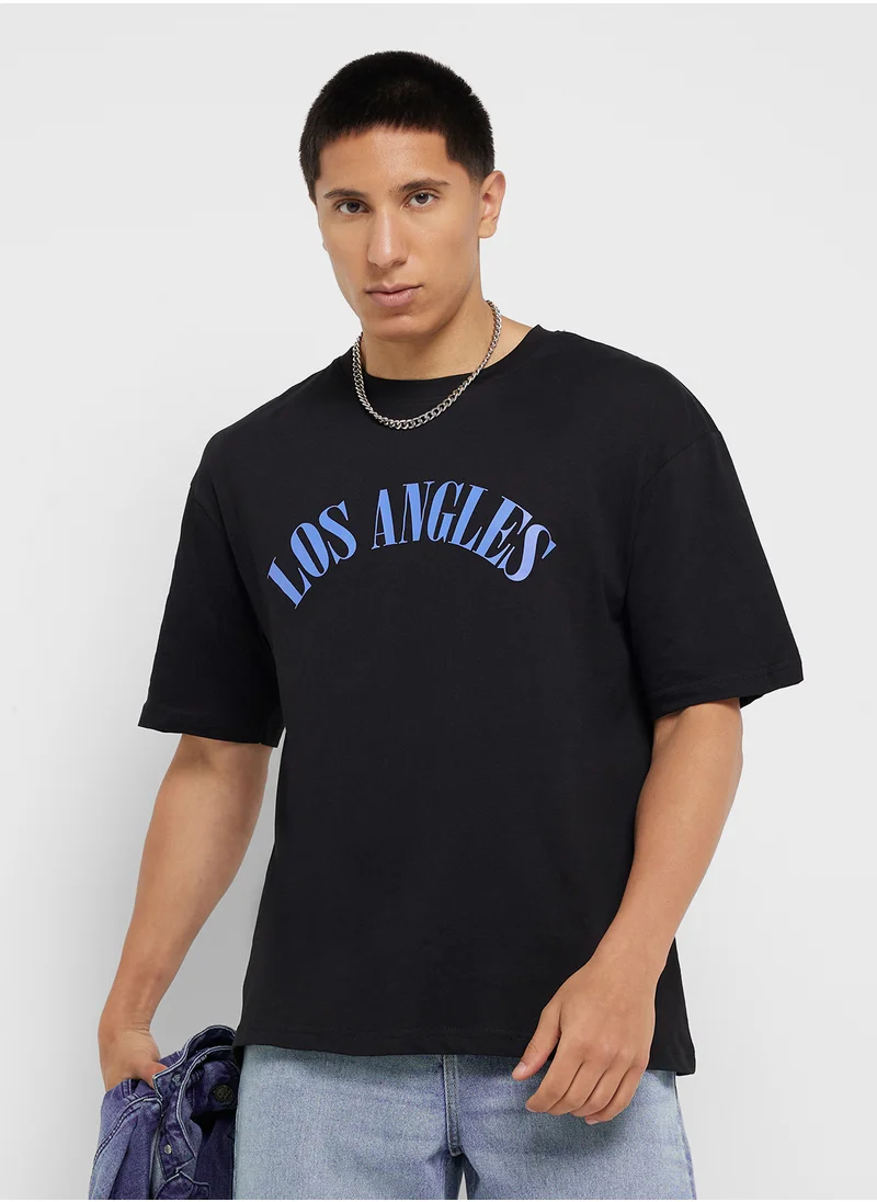 Seventy Five Graphic Print Oversized T-Shirt
