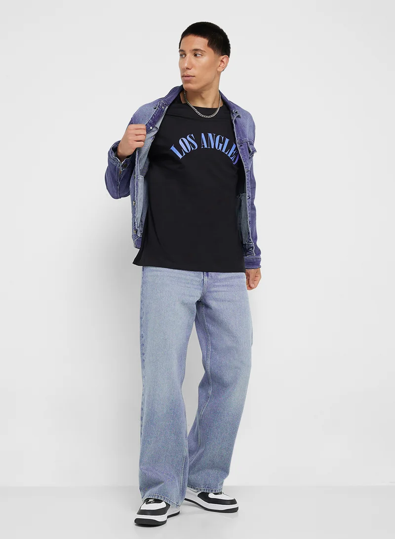Seventy Five Graphic Print Oversized T-Shirt