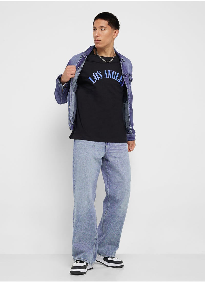 Seventy Five - Graphic Print Oversized T-Shirt - Image 1