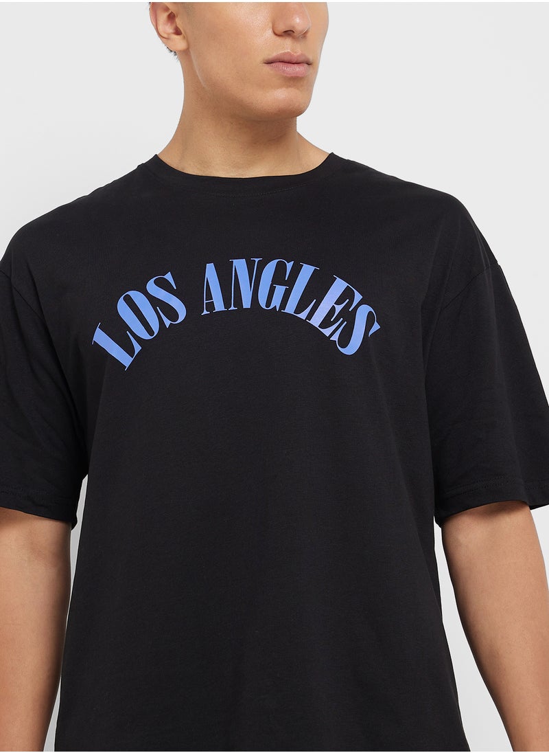 Seventy Five - Graphic Print Oversized T-Shirt - Image 1