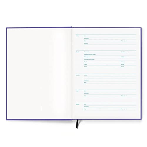 Vela Sciences Advanced S7B-C Expanded ProCover Lab Notebook, 9.25 x 11.75 in (23.5 x 30 cm), 144 Pages, Blue Synthetic Leather, Permanent Bound, 70lb Heavyweight Paper (1-Pack, Grid+) - Image 5
