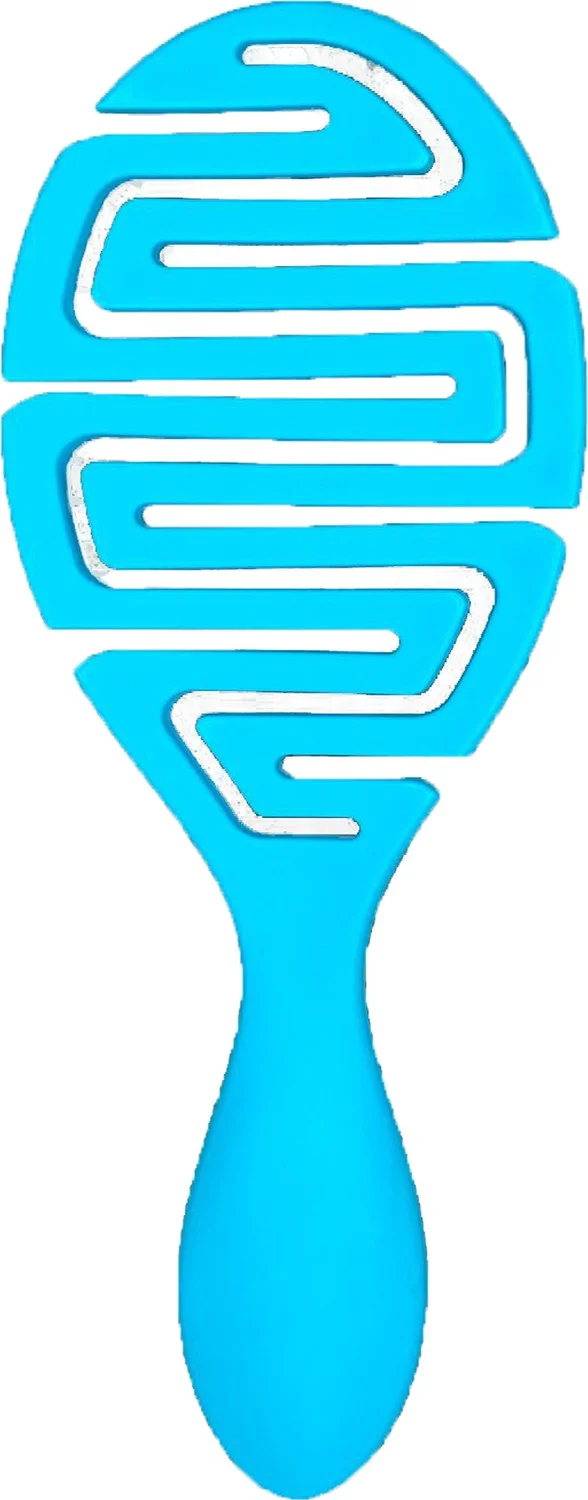 موبي Plastic Bendable Hair Comb Lightweight Doesn't Hurt Hair Combing Blue