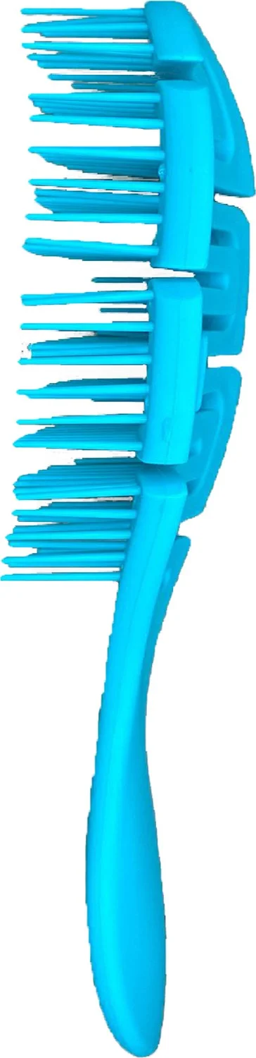 موبي Plastic Bendable Hair Comb Lightweight Doesn't Hurt Hair Combing Blue