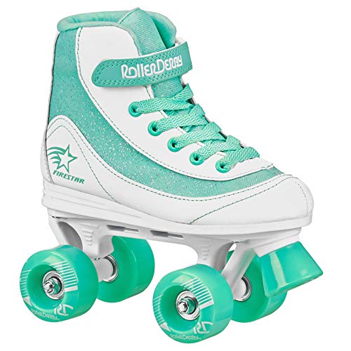Roller Derby FireStar Youth Girl's Roller Skate White/Mint Size 4 - Image 1