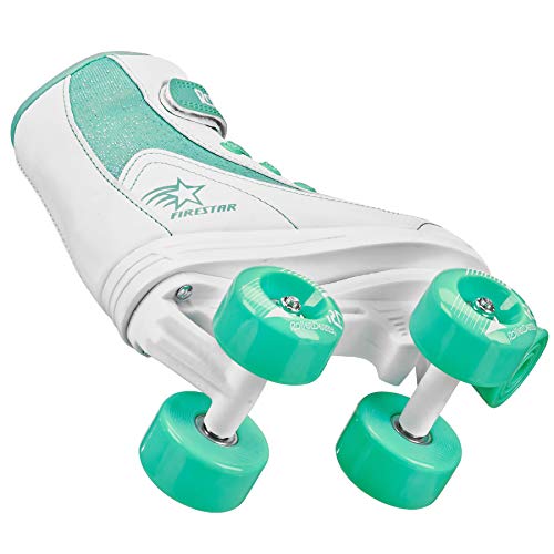 Roller Derby FireStar Youth Girl's Roller Skate White/Mint Size 4 - Image 4