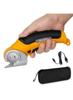 Cordless Electric Scissors, Rotary Cutter For Fabric With Safety Lock, 4.2V Cardboard Cutter Multi-Cutting Tools, Rechargeable Powerful Fabric Cutter For Carpet Leather Felt With Storage Box