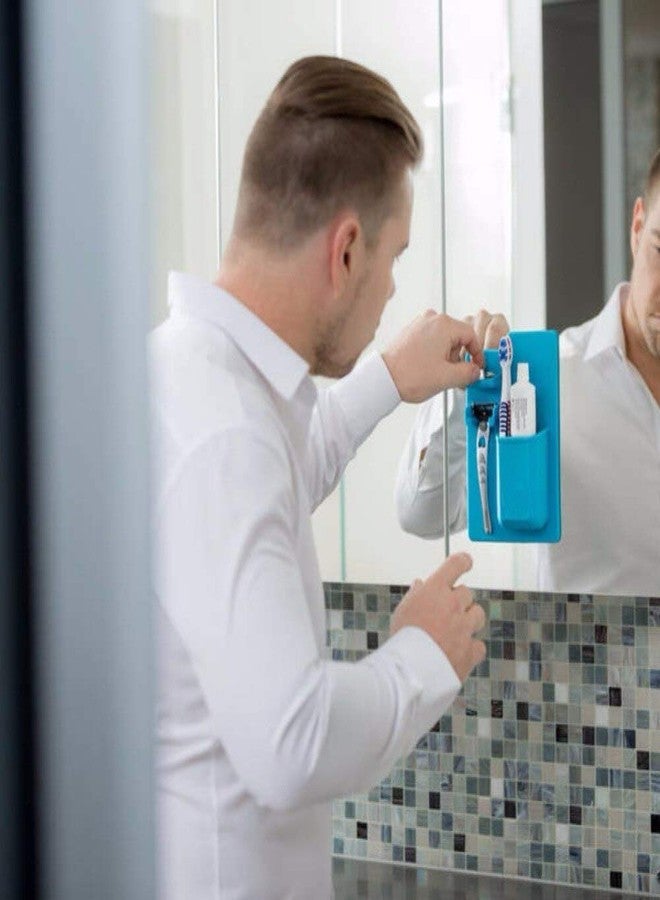 Killerzone Silicone Waterproof Toothbrush and Razor Holder, Silicone Toilet Organizer - Image 5