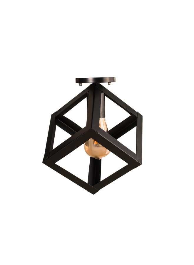 الروضة للإضاءة قلادة فردية عصرية ذات شكل فريد مناسبة لجميع الاستخدامات. | حديث ديكور LED E27 معلقة مصباح سقف اضاءة داخلية مصباح معلق دلاية سقف مودرن | مناسبة لأي غرفة | | اللون: اسود | المقاس: 30x22x22 سم