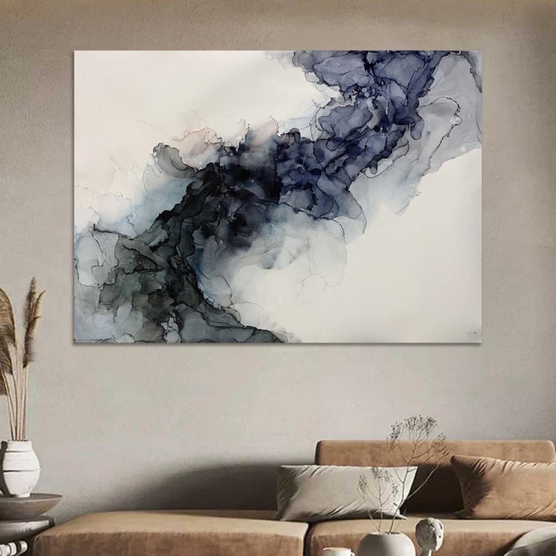 Marktna One abstract art canvas print with a hollow frame, measuring (90×60) - Image 2