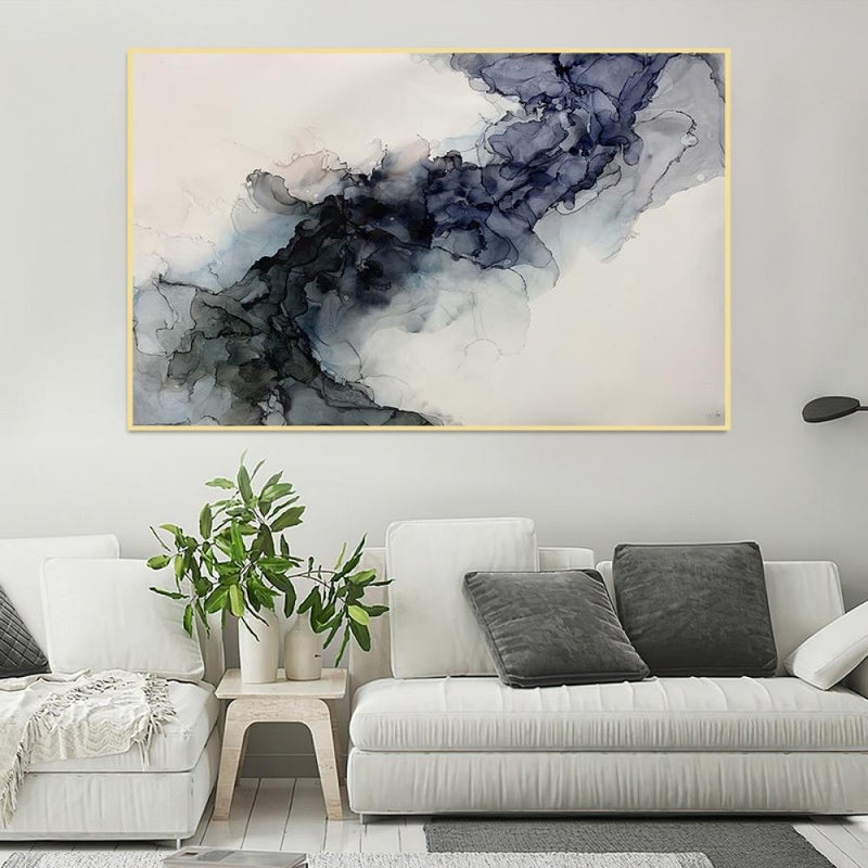 Marktna One abstract art canvas print with a hollow frame, measuring (90×60) - Image 3