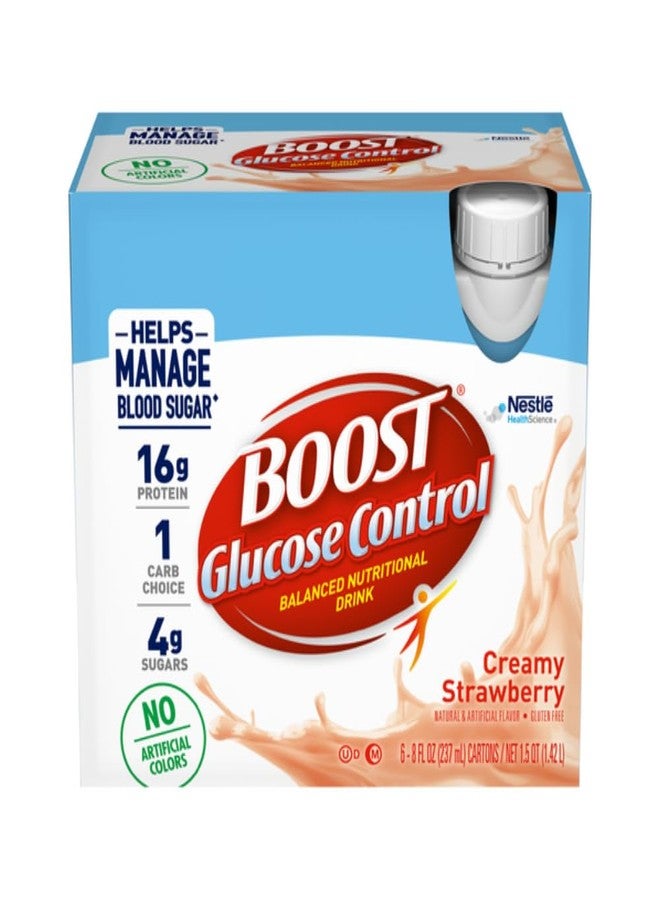 Boost Balanced Nutritional Drink, Creamy Strawberry, Helps Manage Blood Sugar with No Artificial Colors, 6-8 FL OZ Bottles/Pack (Pack of 2) - Image 3