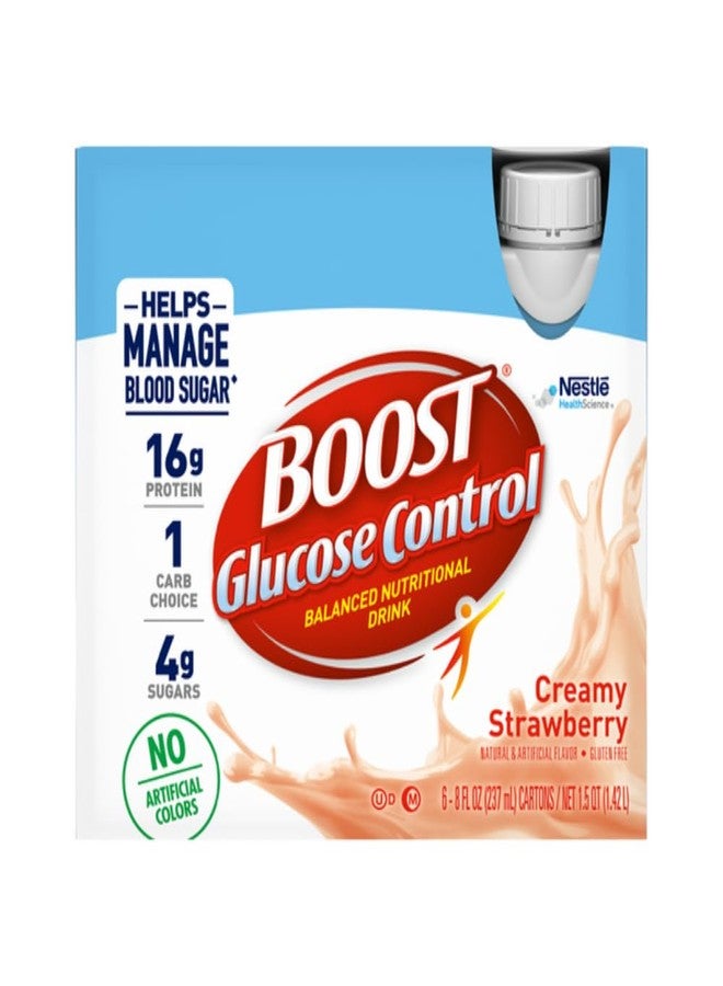 Boost Balanced Nutritional Drink, Creamy Strawberry, Helps Manage Blood Sugar with No Artificial Colors, 6-8 FL OZ Bottles/Pack (Pack of 2) - Image 2