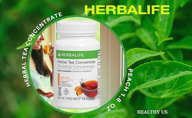 Herbalife Herbal Tea Concentrate - Peach Flavor, 1.8 Oz (51G), Gluten Free, Natural Ingredients - Image 3