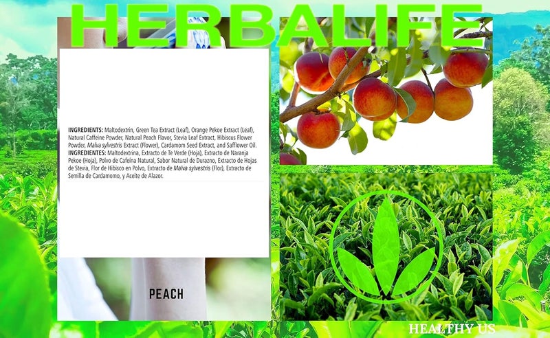 Herbalife Herbal Tea Concentrate - Peach Flavor, 1.8 Oz (51G), Gluten Free, Natural Ingredients - Image 5