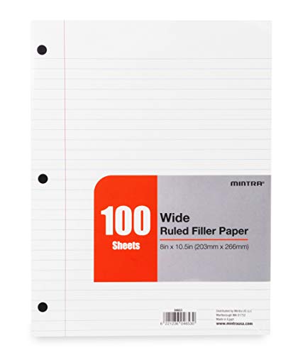 Mintra Office Filler Paper (Wide Ruled, 600 Sheets (6pks of 100)) - Image 4