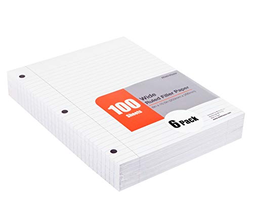 Mintra Office Filler Paper (Wide Ruled, 600 Sheets (6pks of 100)) - Image 3