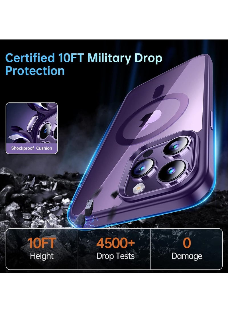 Generic Case Magnetic Crystal Clear for iPhone 11 Pro Max (6.7 Inch) Case Magsafe [Not Yellowing] [Military Protection] [No.1 Strong Magnets] Slim Phone Case Thin Cover - Deep Purple  - Image 5