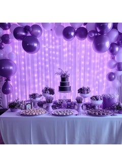 Suppromo Lavender Sheer Backdrop Curtain With Led Lights For Baby Shower Girls 10Ft X 10Ft Lavender Tulle Backdrop Curtain For Wedding Bridal Shower Elephant Birthday Party Photoshoot Background Decorations  - Image 5