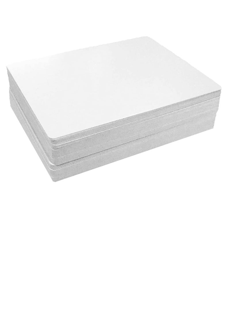 Premify - 50pcs Blank Index Cards, 250 GSM Premium Plain White Kraft Paper Cards 15 X 10 Cm. Use These DIY Note Cards For Learning, Playing, Planner, Greeting, Business or Index Card Etc - Image 1