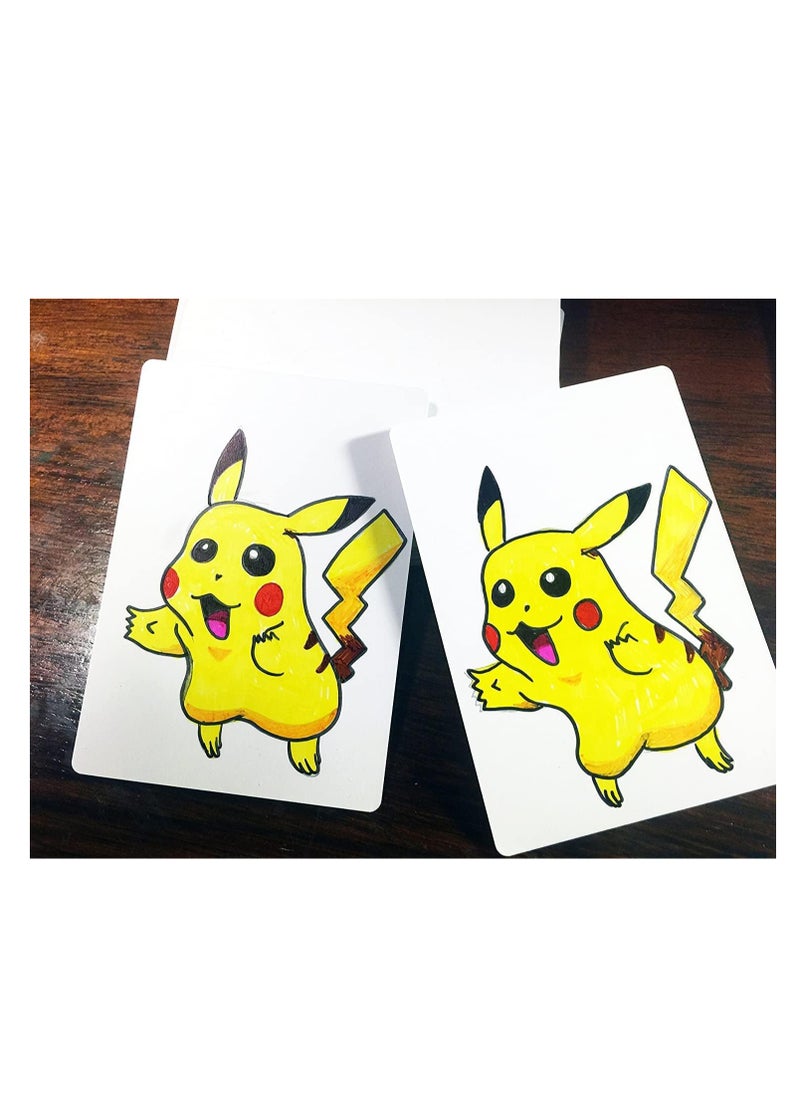 Premify - 50pcs Blank Index Cards, 250 GSM Premium Plain White Kraft Paper Cards 15 X 10 Cm. Use These DIY Note Cards For Learning, Playing, Planner, Greeting, Business or Index Card Etc - Image 1