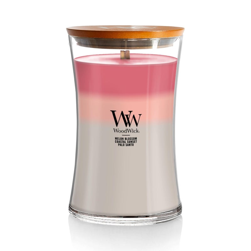 WoodWick Shoreline Scented Large Hourglass Candle Crackles as it Burns Great for Gifting 21oz